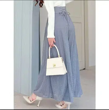 택 포함 턱 디자인 레이스 팬츠
