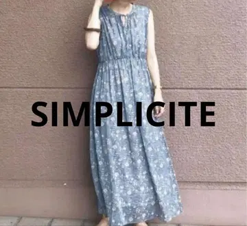 완판템! simplicite 요류 슬리브리스 롱 원피스 꽃무늬
