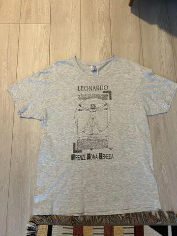 00s JHK 택 LEONARDO DA VINCI 티셔츠 아트