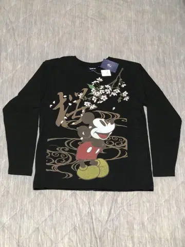 미키마우스 롱 티셔츠 벚꽃