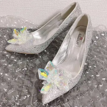 브라이덜 신발 유리 신발 신데렐라 펌프스 힐