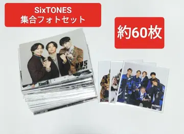 SixTONES 집합 공식 사진 약 60장 새상품급 중고