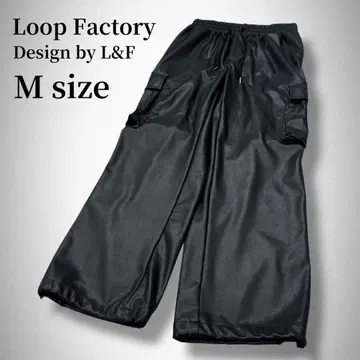 Loop Factory 가죽 카고 팬츠 y2k 아카이브 그런지
