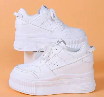 통굽 스니커즈 화이트 무지 심플 24.5cm 화이트 SHEIN 인기