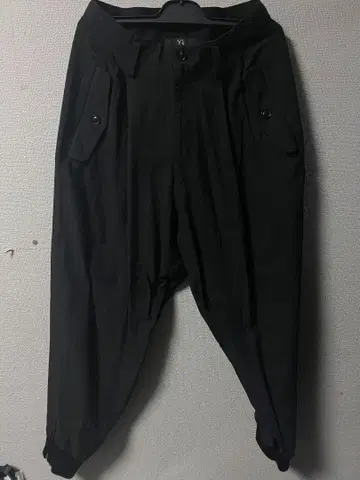 Y's TWILL GARMENT WASH RIB SLEEVE PANTS