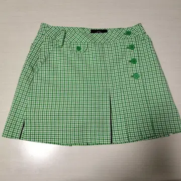 비바 하트 체크 무늬 골프 스커트 큐롯 자수