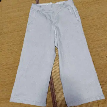 Plantation 와이드 팬츠 화이트 데님 S