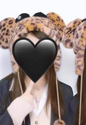 디즈니 레오파드 무늬 팬 캡