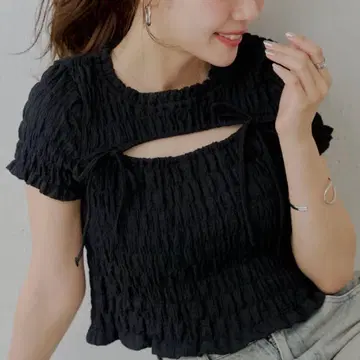 Chico 프론트 리본 볼레로 디자인 T