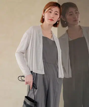 23구 시어 크롭 가디건