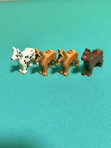 레고 개 4마리 세트