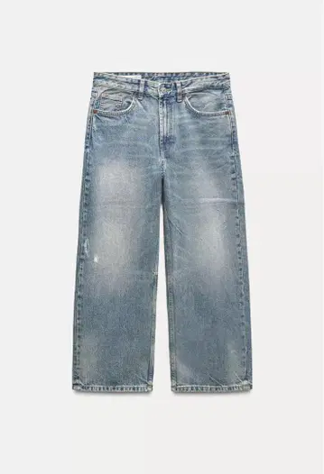 자라 RELAXED FIT 미드 라이즈 데님 팬츠