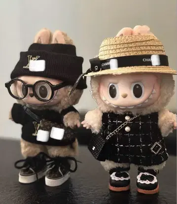 Labubu 라부부 의류 아가씨 코디 3개 세트 17cm 사이즈