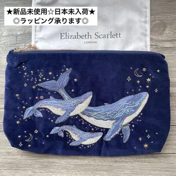 Elizabeth Scarlett 고래 자수 에브리데이 파우치