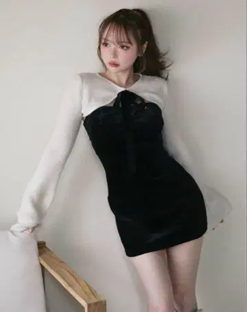 앤드 메리 아니타 리본 미니 드레스