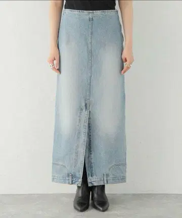 MEYAME DENIM UPSIDE-DOWN SKIRT 데님 스커트