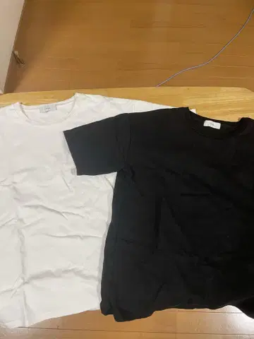 adrer 헤비 코튼 티셔츠 화이트 블랙