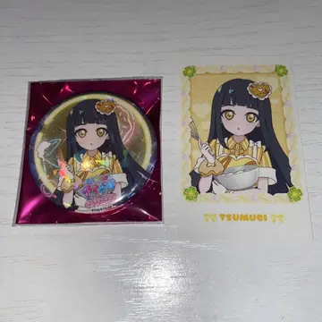 아이프리 츠무기 amocafe 캔뱃지 & 프리파샤 2개 세트