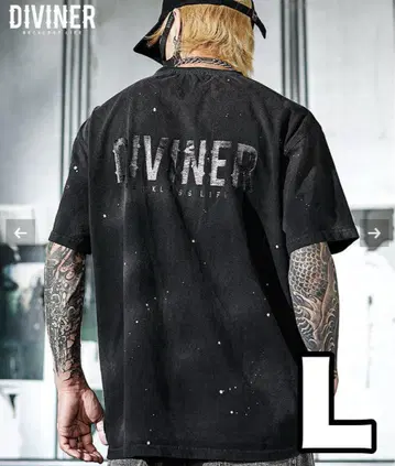 DIVINER Reversal Splash TEE L 사이즈 블랙