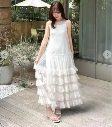 튤 레이어드 원피스 Cocodeal 아이보리 2