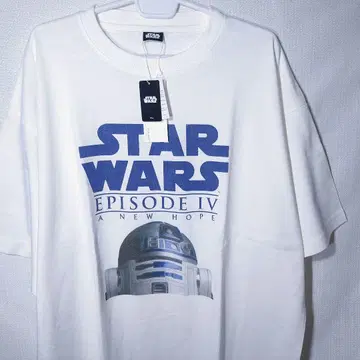 새상품 티셔츠 L R2-D2 스타 워즈 디즈니 레이지블루 반팔