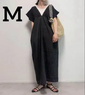 시마무라 셔링 데님 원피스 블랙 M 사이즈