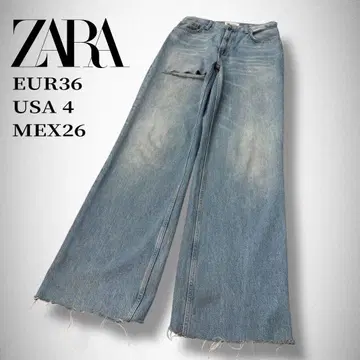ZARA 자라 배기 와이드 데님 데미지 그런지 y2k 아카이브