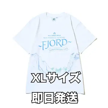 XL FJORD 로고 티셔츠 화이트 미세스 그린 애플 라이브