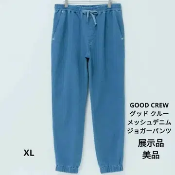 전시품 새상품급 GOOD CREW 굿 크루 메쉬 데님 조거 팬츠
