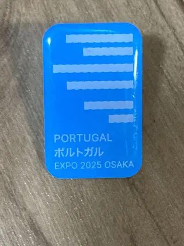 오사카 간사이 엑스포 포르투갈 핀 배지 스카이블루