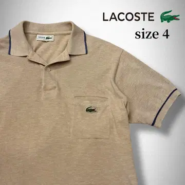 LACOSTE 라코스테 피케 셔츠 자수 베이지 원포인트 로고 새상품급