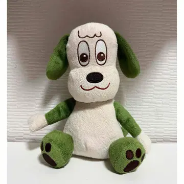 개 모양 봉제 인형 그린과 화이트