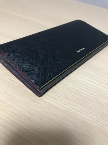 미사용 폴스미스 가죽 장지갑 멀티 컬러 소가죽 블랙 그레이 블랙