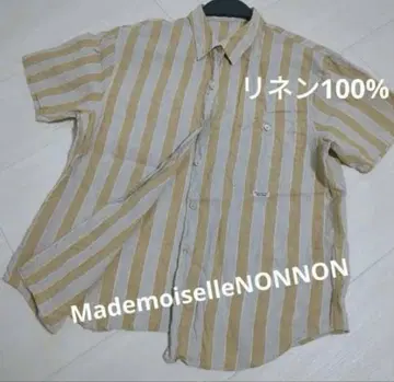MademoiselleNONNON 린넨 셔츠 마드모아젤 논논 반팔
