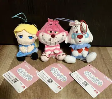 무냐스야 앨리스 체셔 고양이 화이트 토끼 봉제 인형 세트