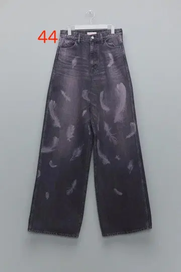 MASU BOYS FEATHER BAGGY JEANS 블랙 핑크 44