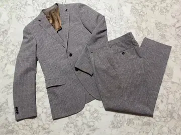 URBAN SETTER 그레이 계열 체크 수트 세트