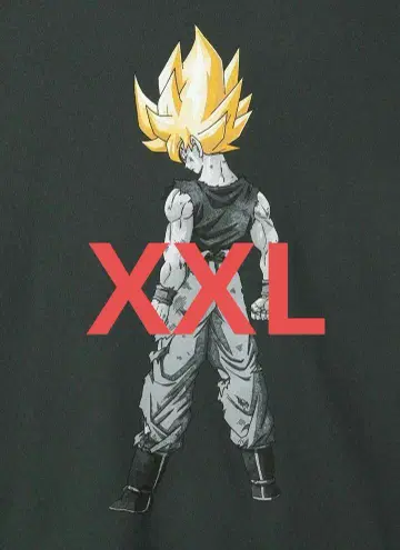 그라니프 전설의 초사이어인 티셔츠 XXL 드래곤볼 Z 흑먹색