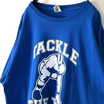 프룻 오브 더 룸 턱 더 테스트 티셔츠 L 블루 파랑 구제 의류