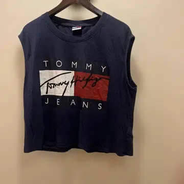 Tommy Hilfiger 슬리브리스 티셔츠 네이비