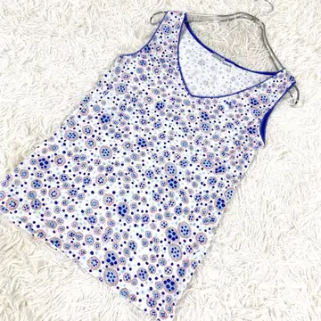 TSUMORI CHISATO 츠모리치사토 꽃무늬 탱크탑 비쥬 장식 M