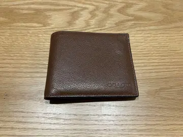 브라운 가죽 접이식 지갑