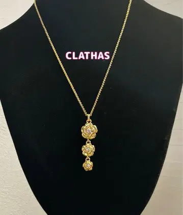 CLATHAS 골드 까멜리아 목걸이