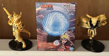 NARUTO 피규어 2개(나루토, 미나토) + 나선형 라이트 세트