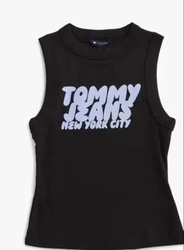 새상품 Tommy Jeans 이번 시즌 로고 탱크탑 블랙