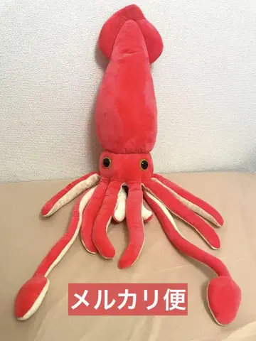 쿠타리 다이오이카 샤이니 울트라 BIG 봉제 인형 레드 오징어 전