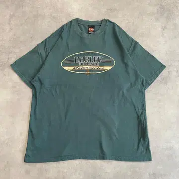 할리데이비슨 티셔츠 구제 의류 90s USA제 2XL 그린 12996