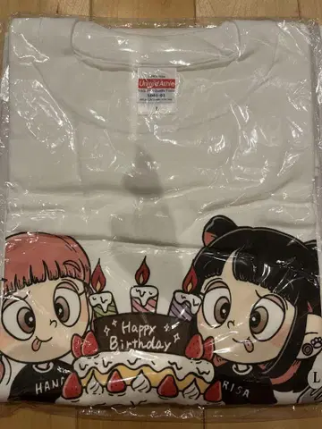 Quubi 스즈네코 리사 무라카미 하나 생일 티셔츠 씰