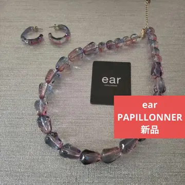 ear PAPILLONNER 이아파피요네 클리어 컬러 목걸이 & 귀걸이