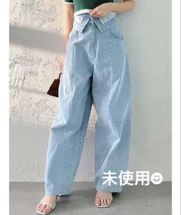 커브 라인 데님 팬츠 M 미사용 택 포함